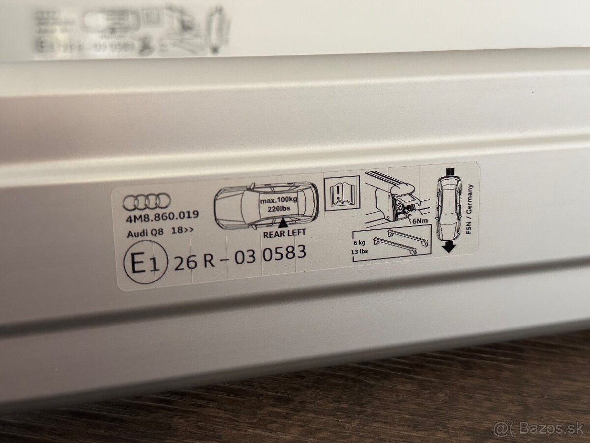 Strešný nosič Hagusy Lyžiny Audi Q8 / SQ8 / RSQ8 - NOVÝ - 7