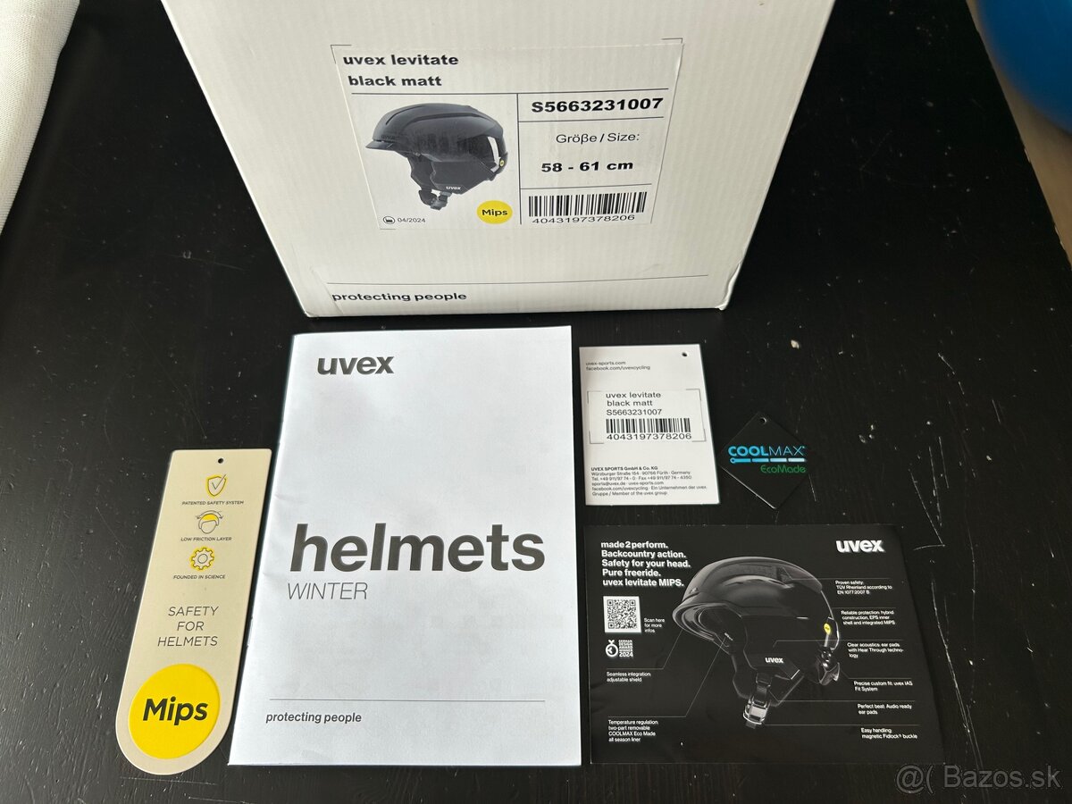 Prilba Uvex Levitate Mips Black M/L (58-61cm) - 7