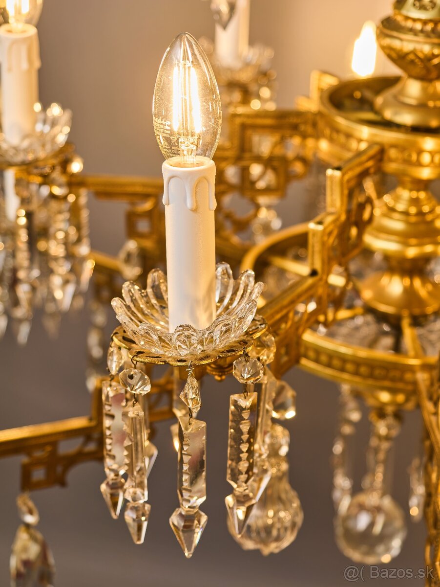 Veľký luster Art Deco na 12 žiaroviek - 7