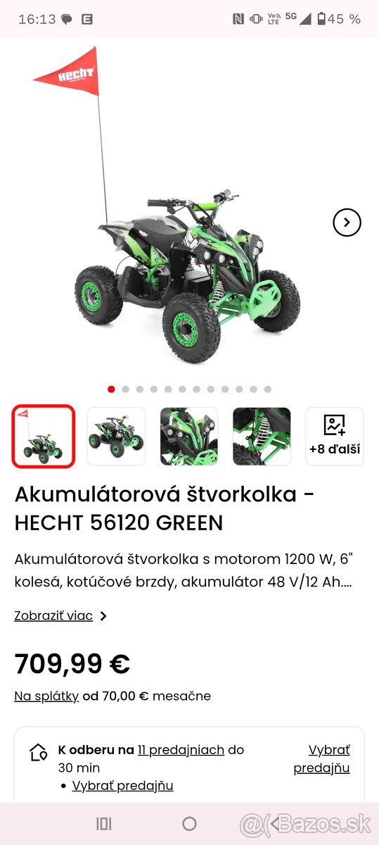 Detská elektrická štvorkolka hecht - 7