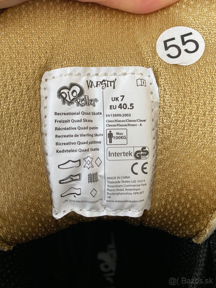 Rio Roller Varsity White/Gold vel. 40,5 - 7