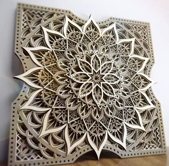 obraz - 5 vrstvová drevená mandala - 7