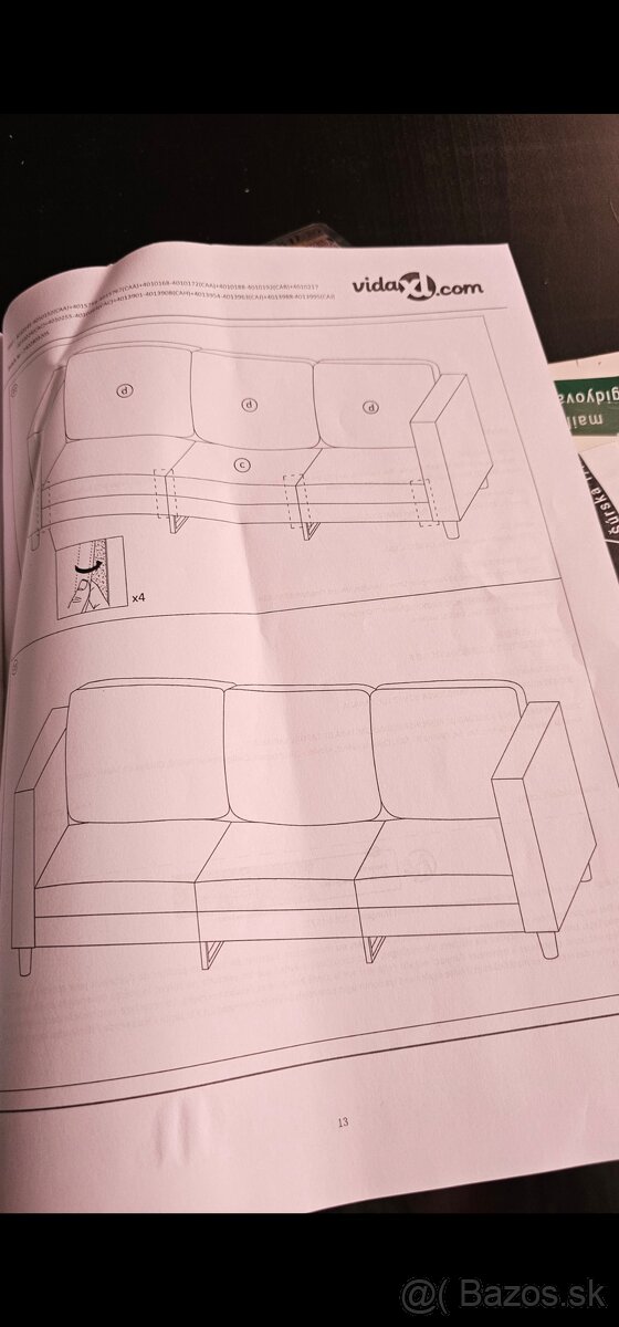 4 dielna sedacia súprava s podnožkou - 7