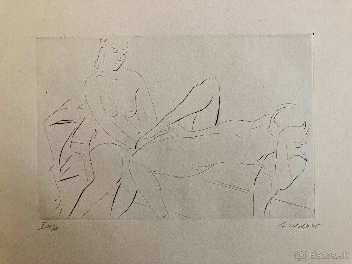 E. Nevan - Odpočívající tanečnice (12 grafík), 1946 - 7