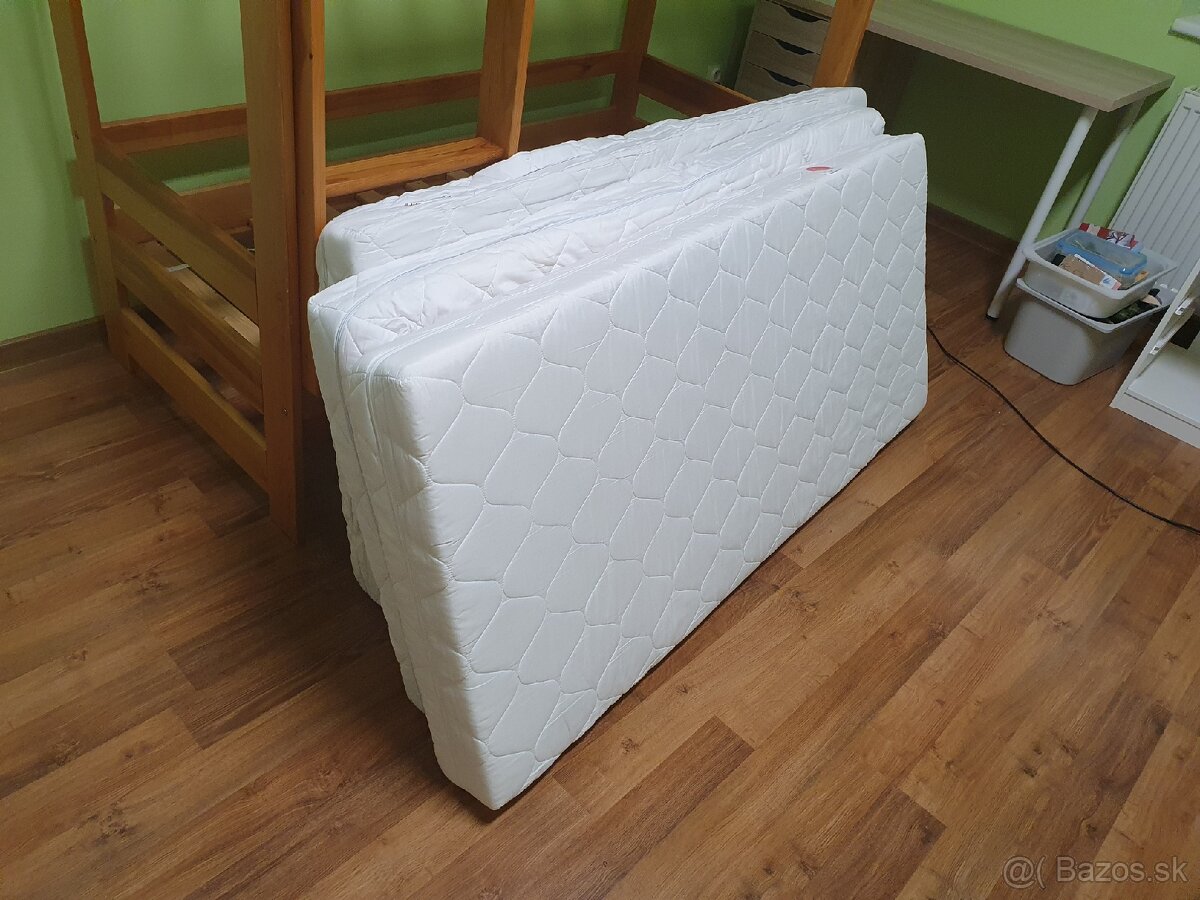 Detská posteľ 170cm x 60cm, borovica-masív, rošty + matrac - 7