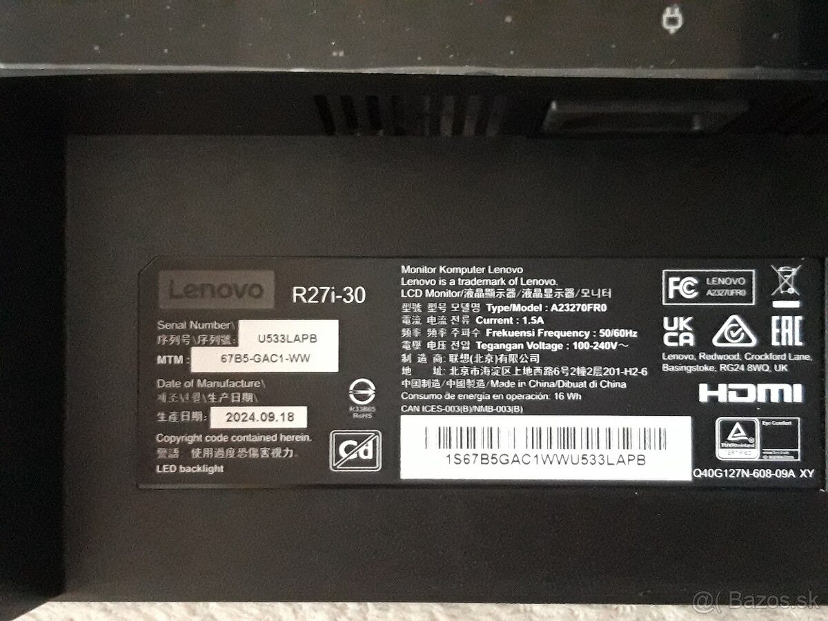 Nový herný monitor Lenovo Legion R27i-30 - 7