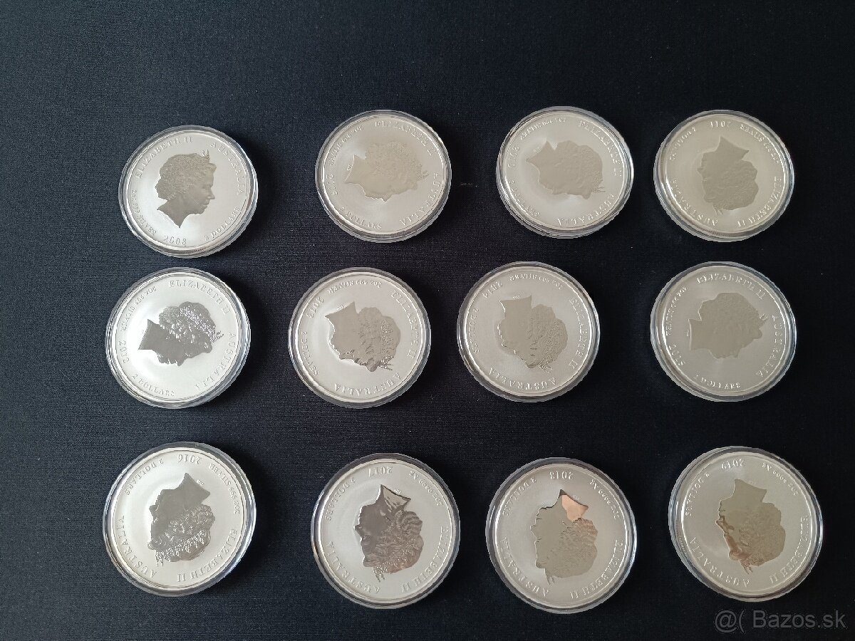 Kompletná sada Lunárna séria II. 2oz. Strieborné mince. - 7