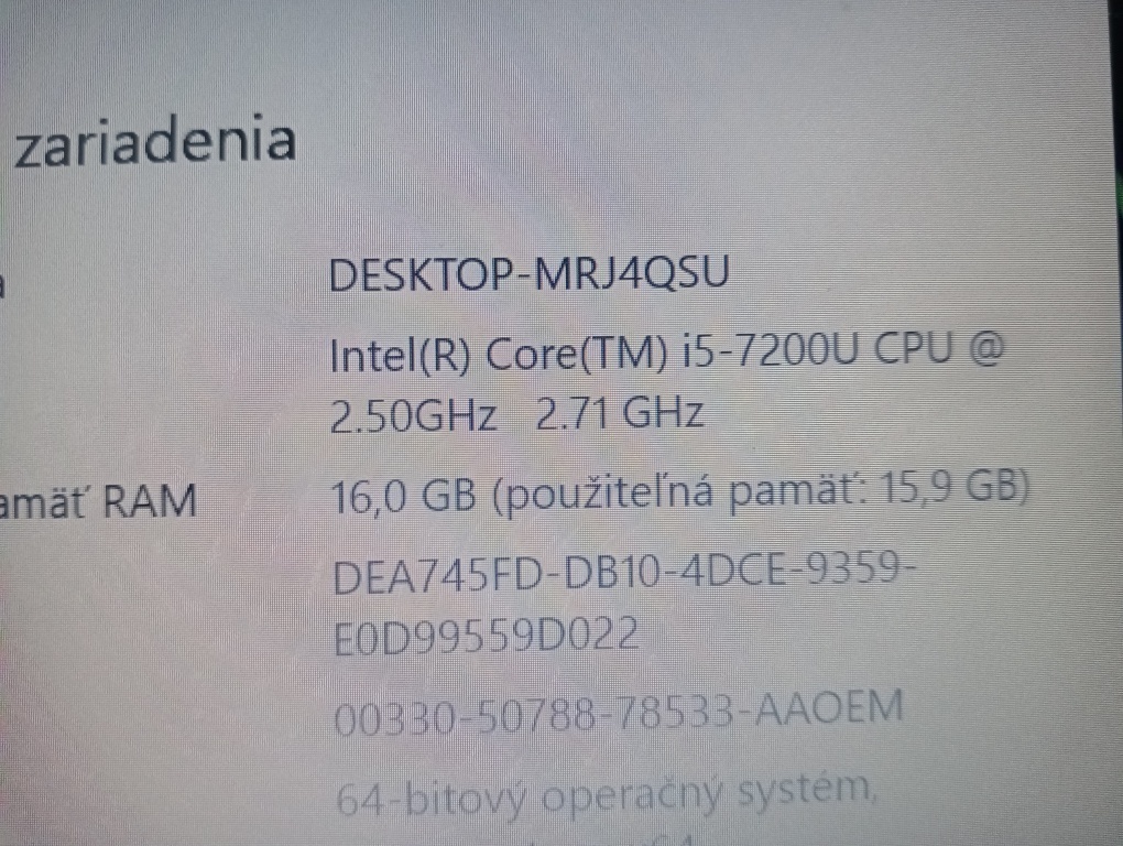 HP elitebook 840 G4 / 16gb ram / Intel core i5 / 256gb ssd- - 7