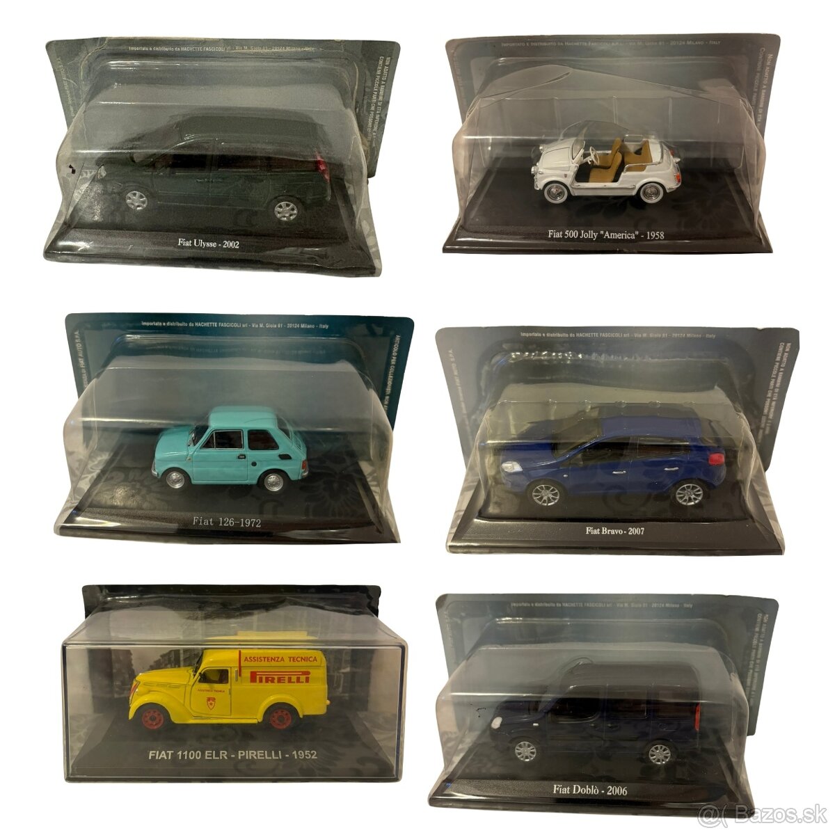 Kovové, zberateľské modely FIAT, mierka 1:43 - 7