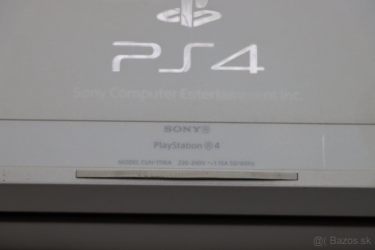 PS4 CUH-1116A biela + biely ovládač + káble - 7