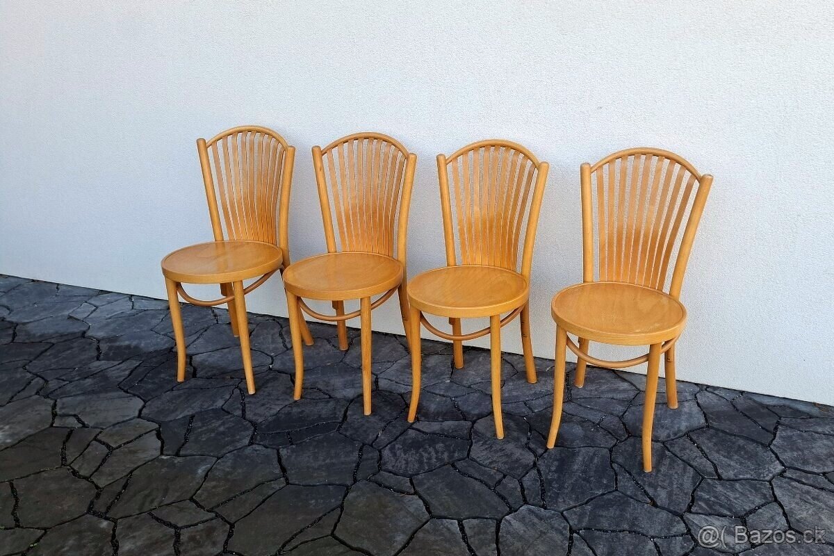Celodřevěné židle TON 4ks - 7