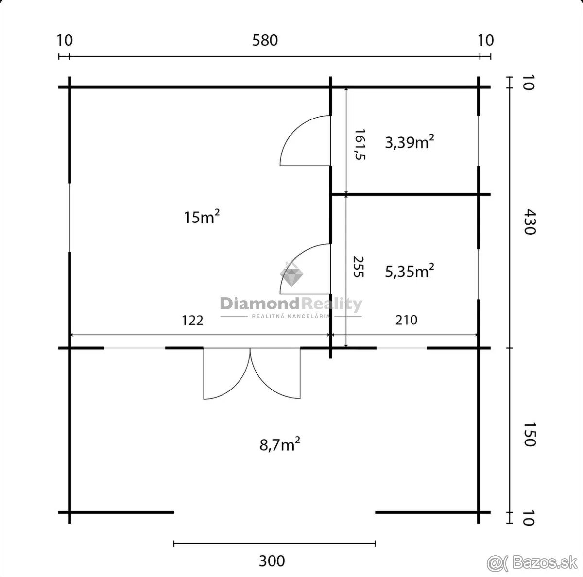 Zrub s pozemkom v Slovinkách, lesy, v zime sneh - 7