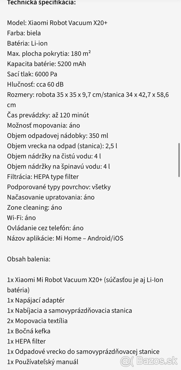 Xiaomi robot vacuum X20+ - 7