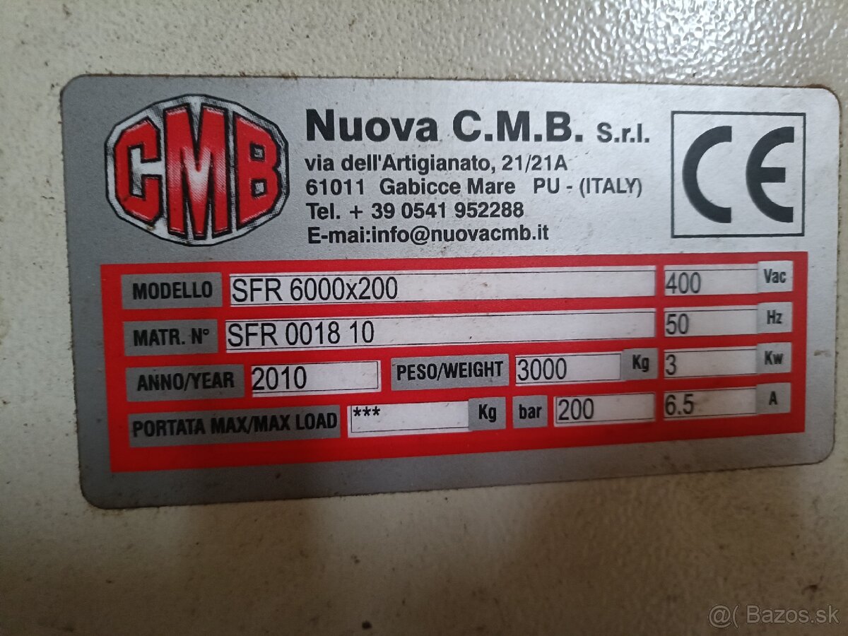 Rámový lis na drevo, hydraulický lis. Nuova C.M.B - 7