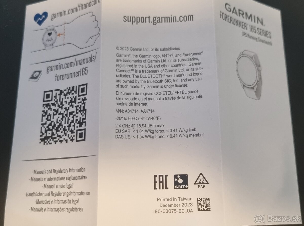 Predám smart hodinky GARMIN Forerunner 165 - 7