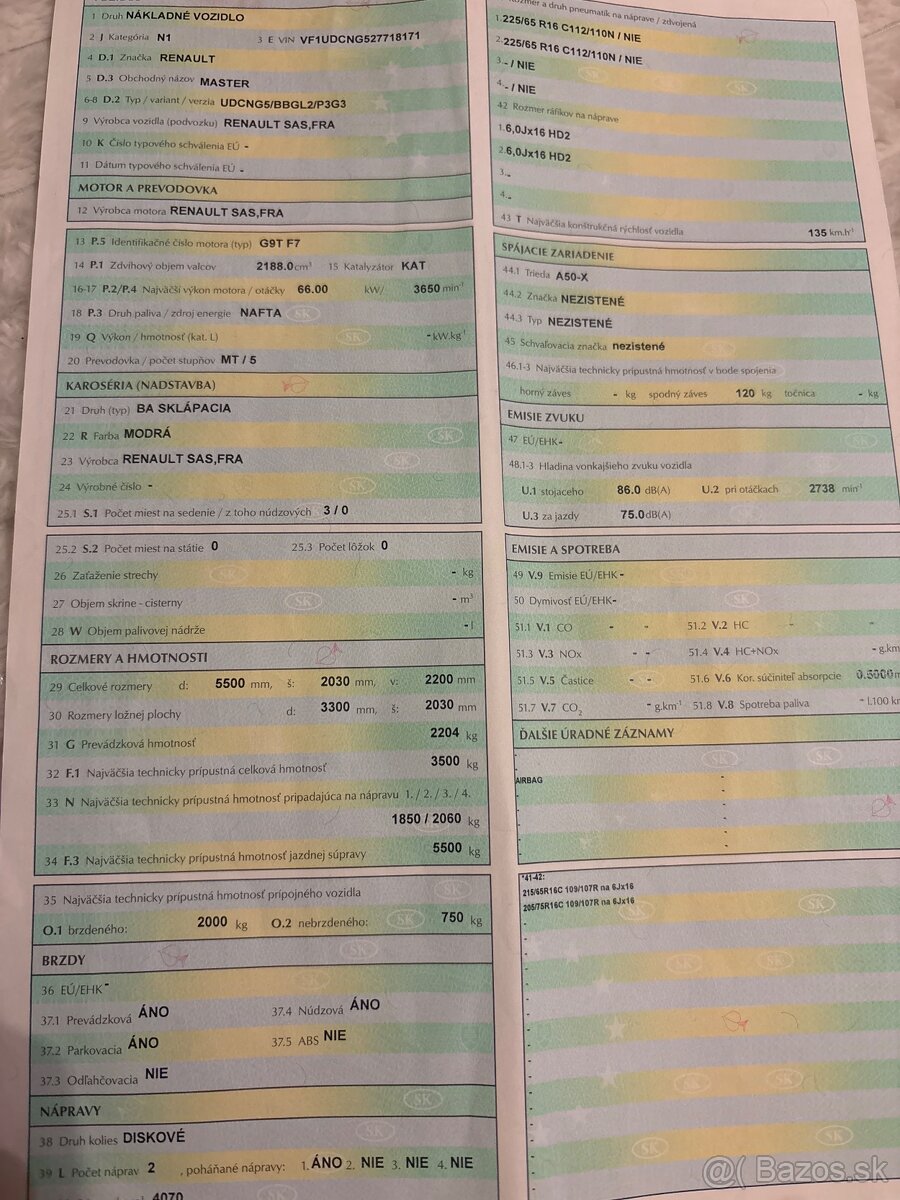 Predám Renault Master Sklapač /vyklápač - 7