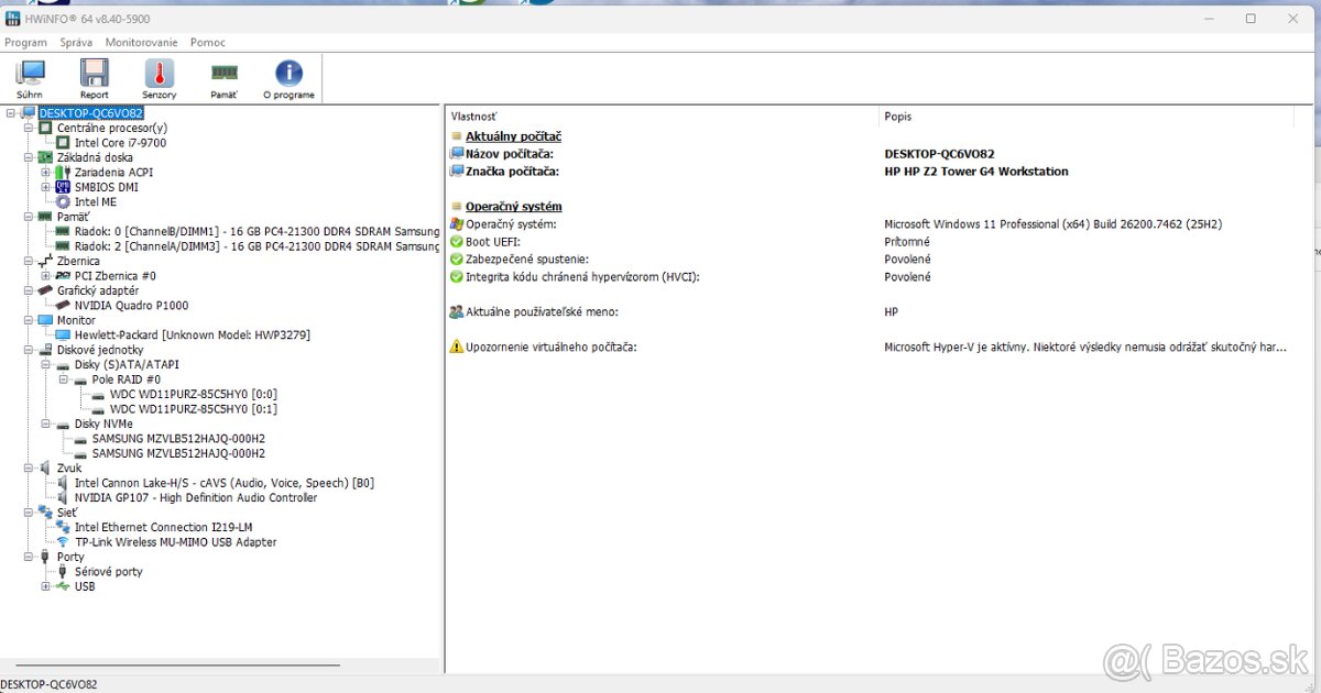 HP Z2 Tower G4 Workstation – i7 / 32 GB RAM / Quadro P1000 - 7
