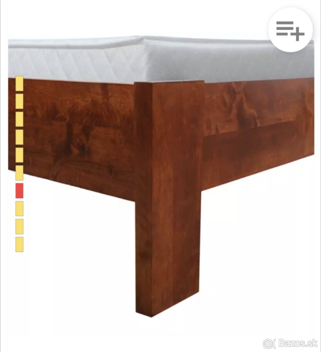 Drevená dubová posteľ 160x200 - 7