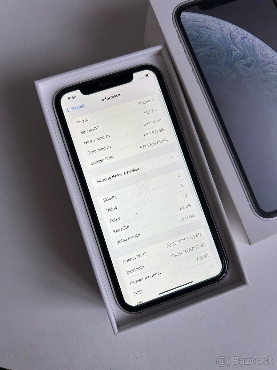 Iphone XR 64GB white - 100% batéria - 7
