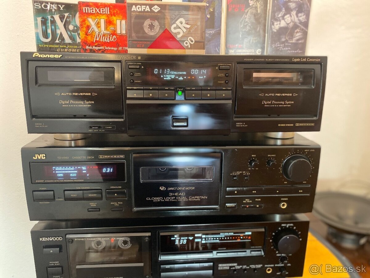 Predam kazetak 2x NAD,3-head Kenwood,JVC a dvojdeck - 7