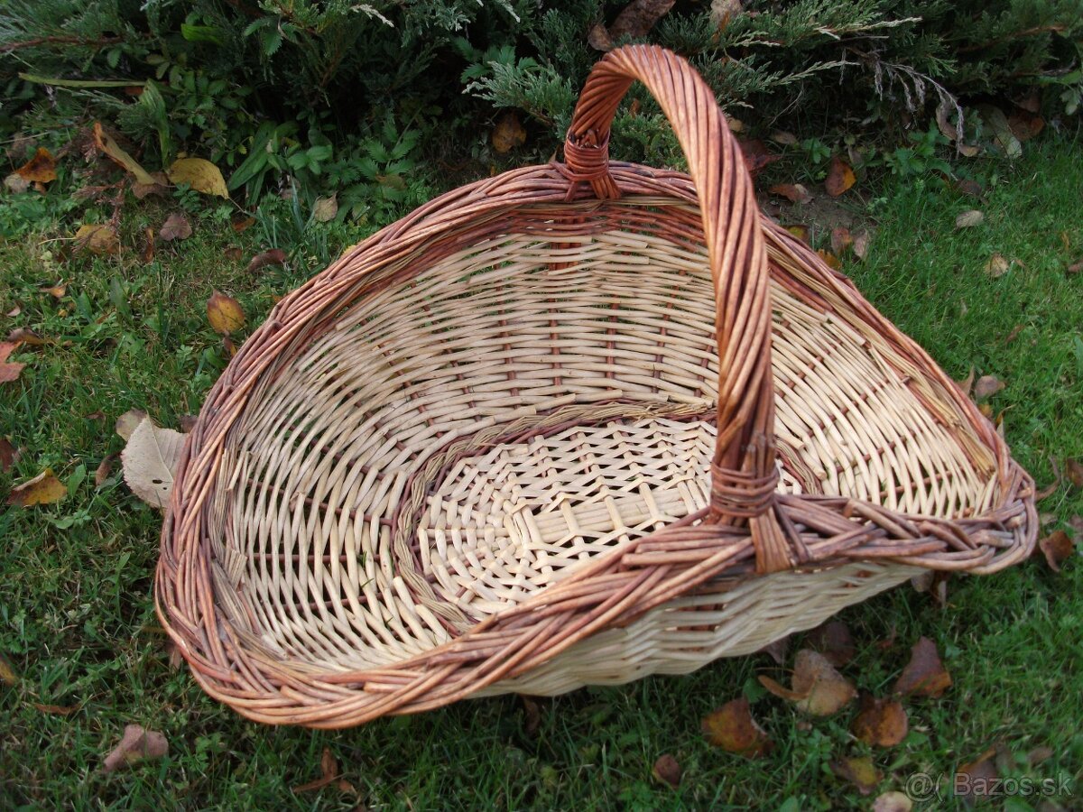 Krásny prútenný kôš(košík)2kusy-predám. - 7