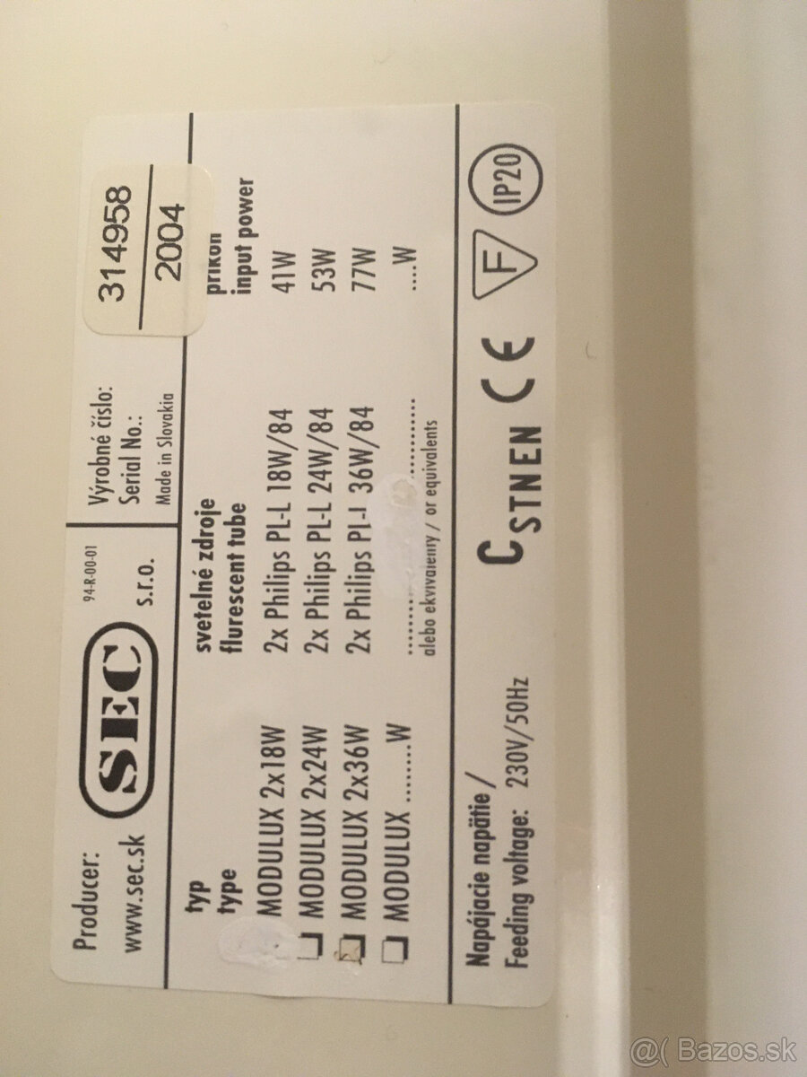 Neonove svietidlo - dvojtrubicovy,137x30x8 cm, pouzivane - 7