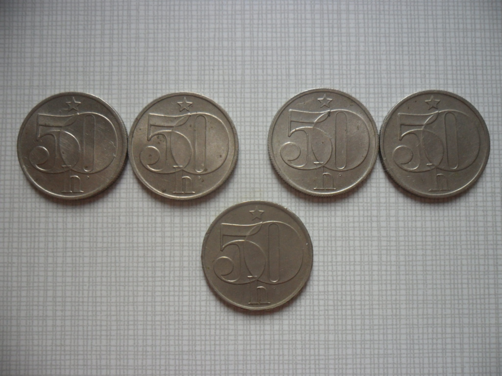 Mince ČSSR - 50 halierov - spolu 39 kusov - 7