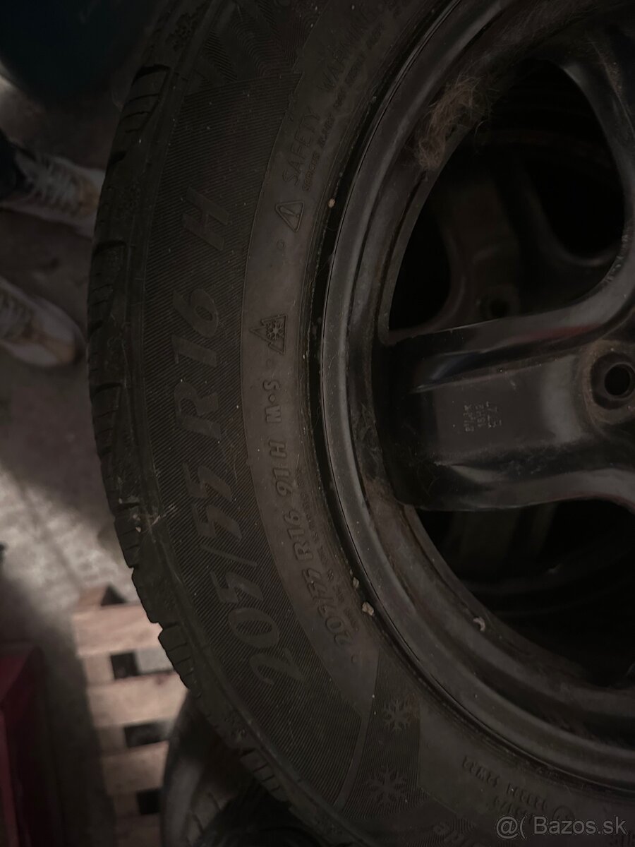 Plechové disky 5x114,3 R16 + pneu - 7