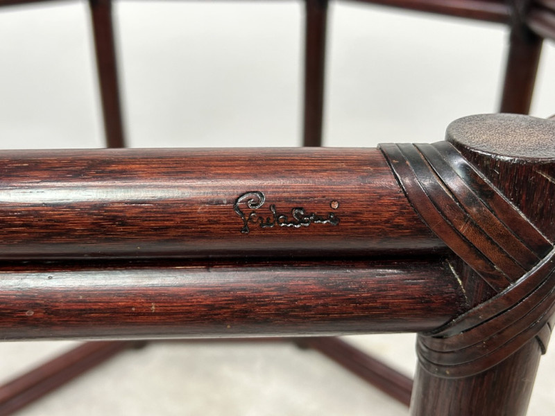 Dizajnový bambusový octagonal jedálenský stôl + 5ks stoličie - 7