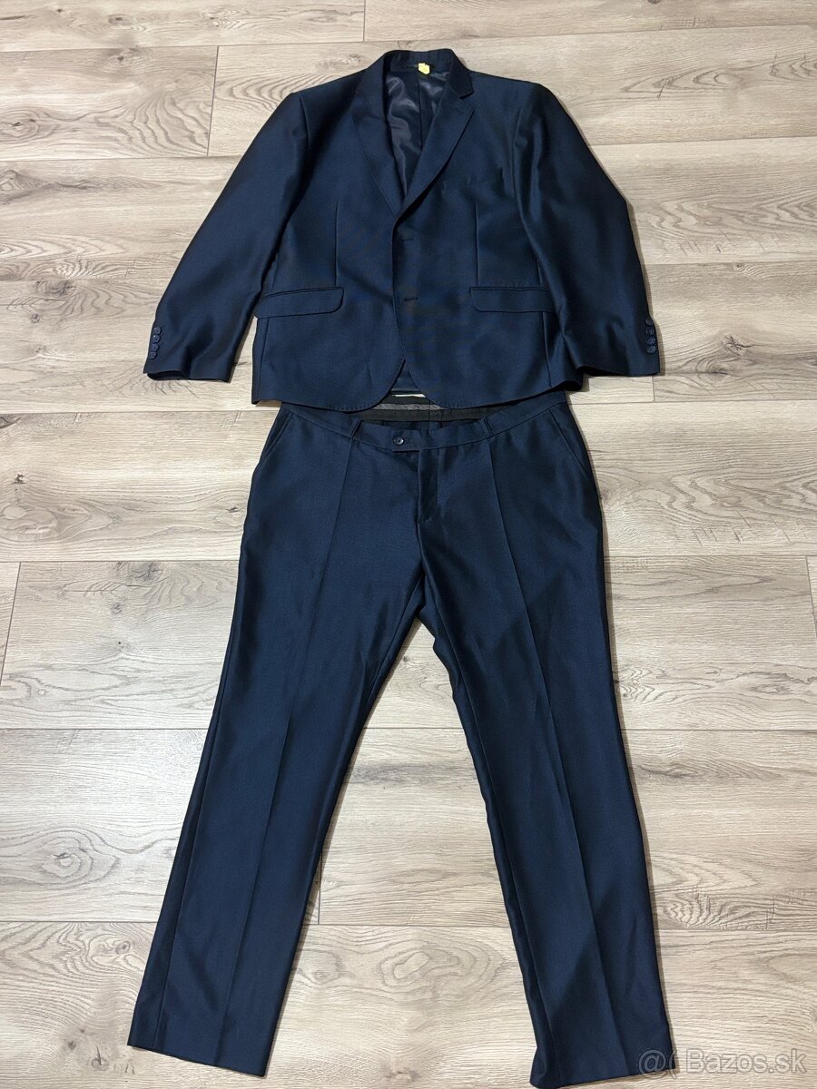 Predám pánsky tmavomodrý oblek SLIM - 7