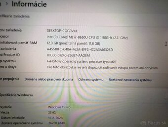 Notebook Dell Latitude 7490 i7-8650U / 12GB RAM / 256GB SSD - 7