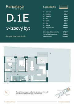 RADO | Rezidencia Karpatská (D.1E), 3i byt 87 m2, predzáhrad - 7