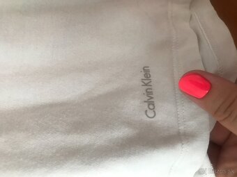CALVIN KLEIN originál white pánske tricko L/XL - 7