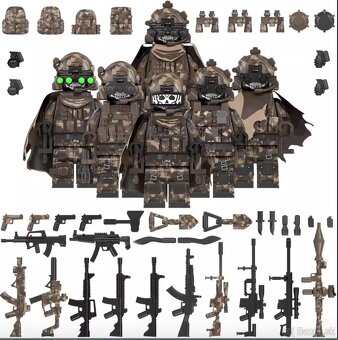 Rôzne sety vojakov 1 + doplnky - typ lego - 7