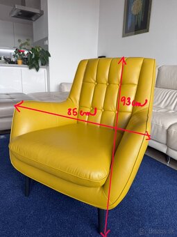 Dizajnové kožené kreslo - 7