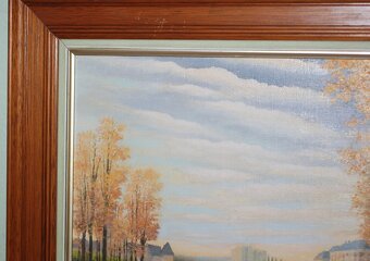 OBRAZ - Olejomaľba - R. Goyard - Výhľad na Seinu - 7