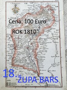 Slovenské župy 200 ročné mapy celá zbierka na predaj - 7