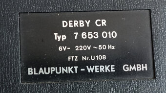 Staré retro rádio Blaupunkt Derby CR i s dokumentací - 7