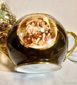 Porcelánové doza stará Vieden - 7