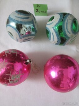 Vianočné retro sklenené gule - 7