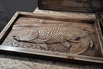 Drevený obraz – Ryba (kapor) - 7