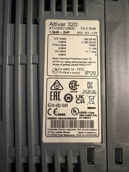 Schneider Altivar Menič 240V 8A - 7