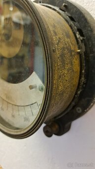 Velky starozitny voltmeter - meraci pristroj - 7