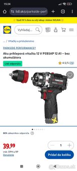 Parkside performance vŕtačka 12v - 7