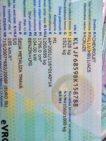 Predám alebo rozpredám Chevrolet cruze 1,8 bez motora. - 7