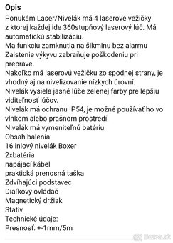 PREDAM LASER 4 BODOVY SO STOJANOM.2X BATERIE 5AH - 7