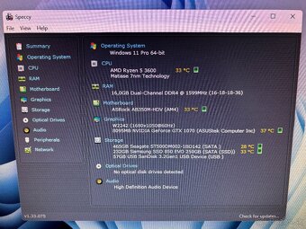 Herný PC (RYZEN 5 3600,GTX 1070 8GB,16GB DDR4,SSD+HDD,W11) - 7