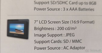 Predám digitálny fotorámik Jaytech s kamerou Aipyek - 7