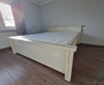 Manželská posteľ z masívu + matrac - 7