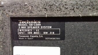 120W reproduktory TECHNICS SB-CS65, 46x25x25cm 3-pasm., AB32 - 7